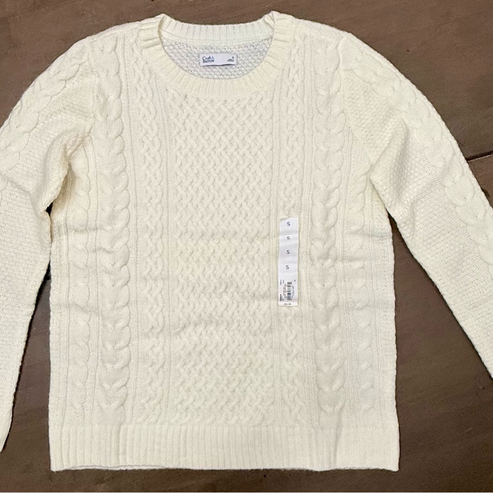 Croft & Barrow Women’s Ivory Cable Knit Sweater